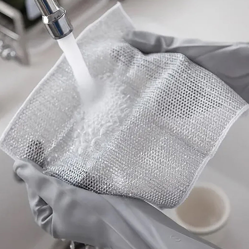 Steel Wire Dish Washing Cloth - Non Scratch & Durable - Kitchen Use
