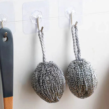 Stainless Steel Wire Ball Scrubber – Heavy‑Duty Dish & Pot Cleaner