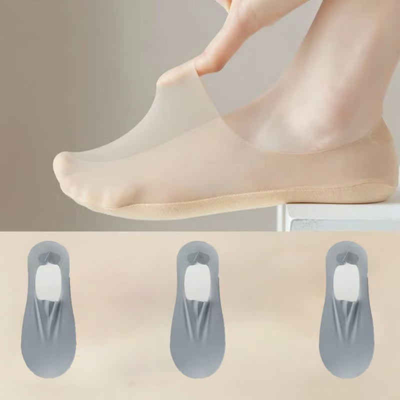 Invisible No Show Socks – Breathable, Sweat-Absorbent (3 Pairs)